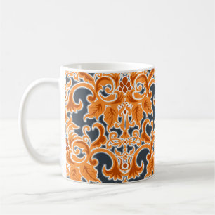 Yellow blue Ornament Seamless Background Patternab Coffee Mug