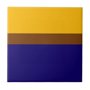 Yellow Blue Plain Colour Block Design Ceramic Tile