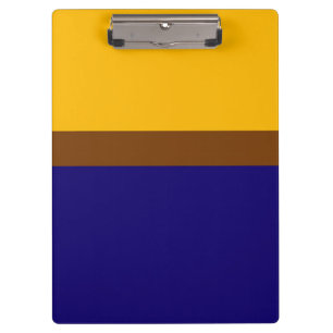 Yellow Blue Plain Colour Block Design Clipboard