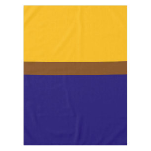 Yellow Blue Plain Colour Block Design  Tablecloth