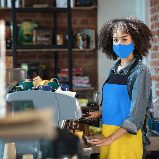 Yellow Blue Stripes  Apron (apron)