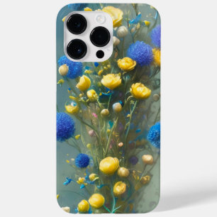 YELLOW & BLUE WATERCOLOR FLOWERS Case-Mate iPhone 14 PRO MAX CASE