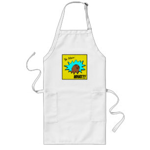 yellow blue Yo Man What You Want Mug Shot Comics Long Apron