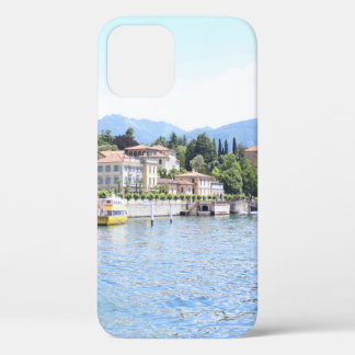YELLOW BOAT DOCKED NEAR BUILDING iPhone 12 CASE