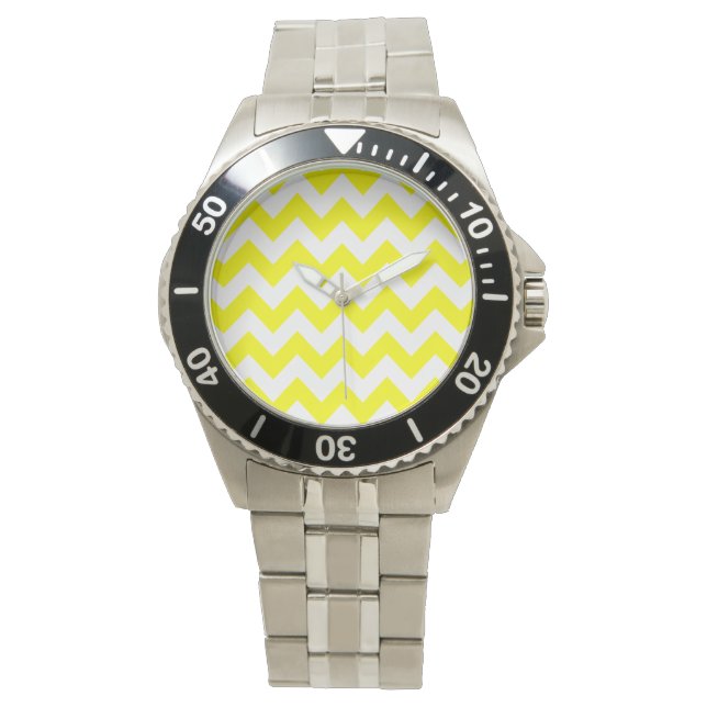 Yellow Bold Chevron Watch (Front)
