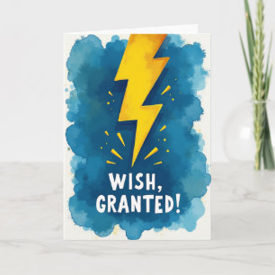 Yellow Bolt Birthday Card