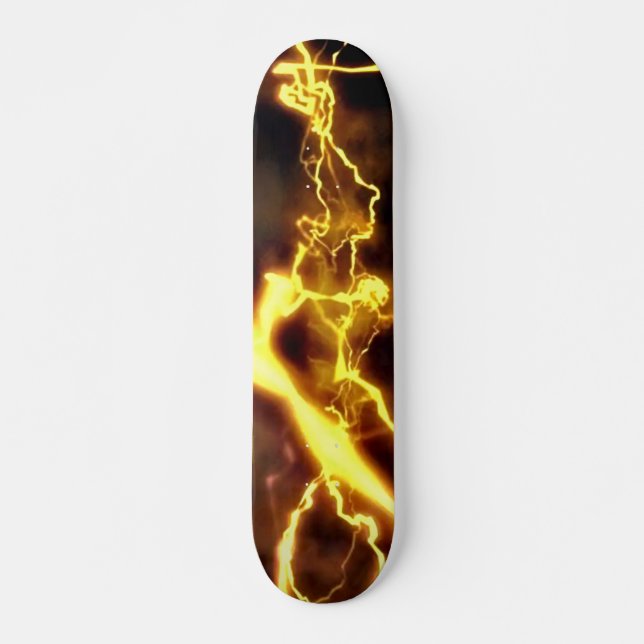 Yellow Bolt Skateboard (Front)