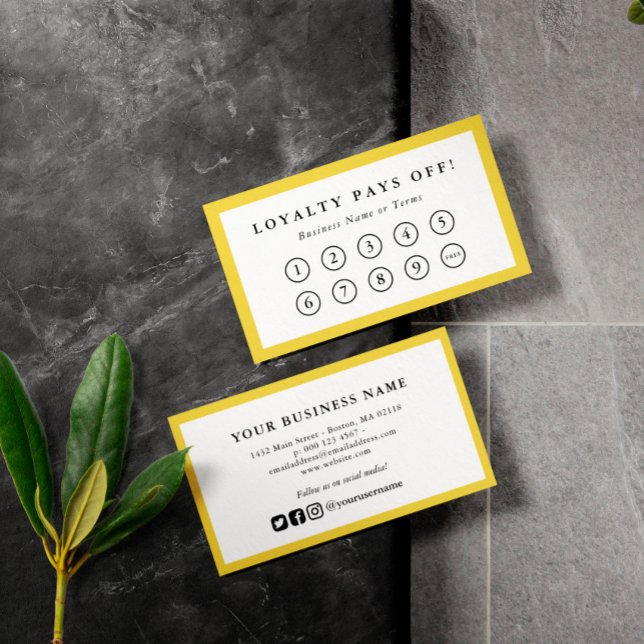 Yellow Border Social Media Loyalty Punch (Creator Uploaded)