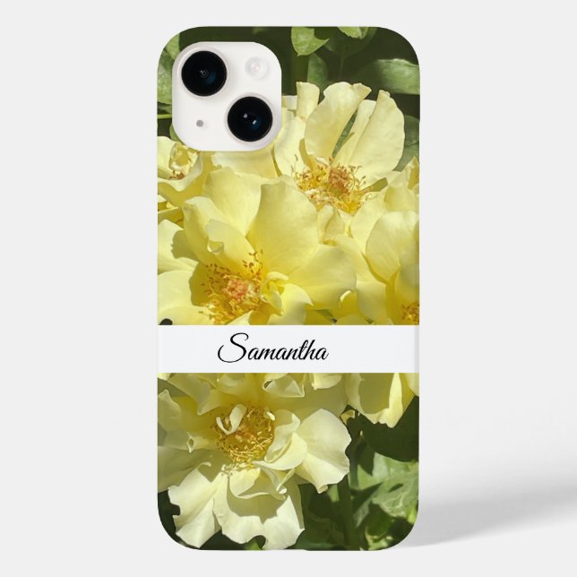 Yellow Botanical Flowers Case-Mate iPhone Case (Back)
