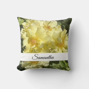 Yellow Botanical Flowers Cushion