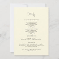 Yellow Botanical Wedding Details Enclosure
