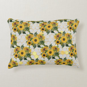 Yellow Bouquet Accent Pillow