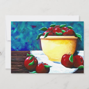 Yellow Bowl with Apples Invitation