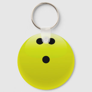 Yellow Bowling Ball Key Ring