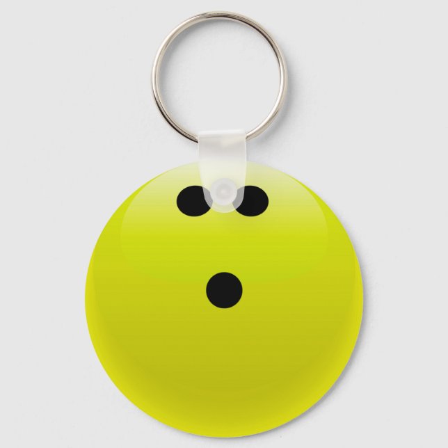 Yellow Bowling Ball Key Ring (Front)