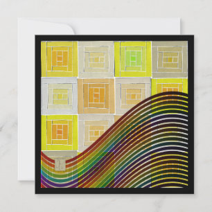 Yellow Boxes Flat Card