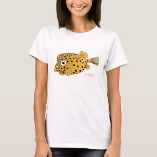 Yellow boxfish cartoon illustration  T-Shirt