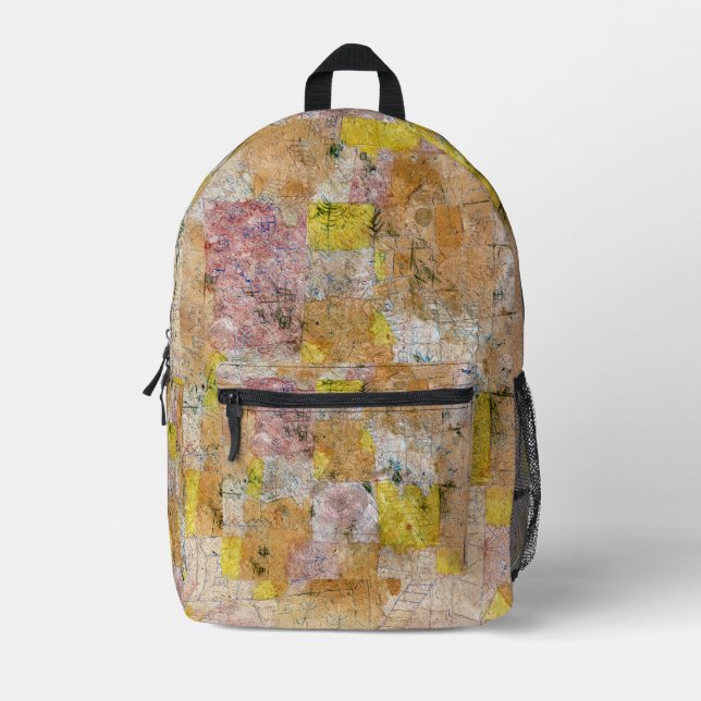 Yellow Breeze Calling Me Home Printed Backpack (Front)