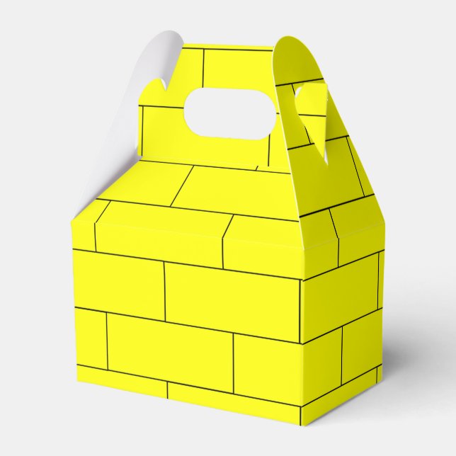 Yellow Brick Pattern Favour Box (Front Side)