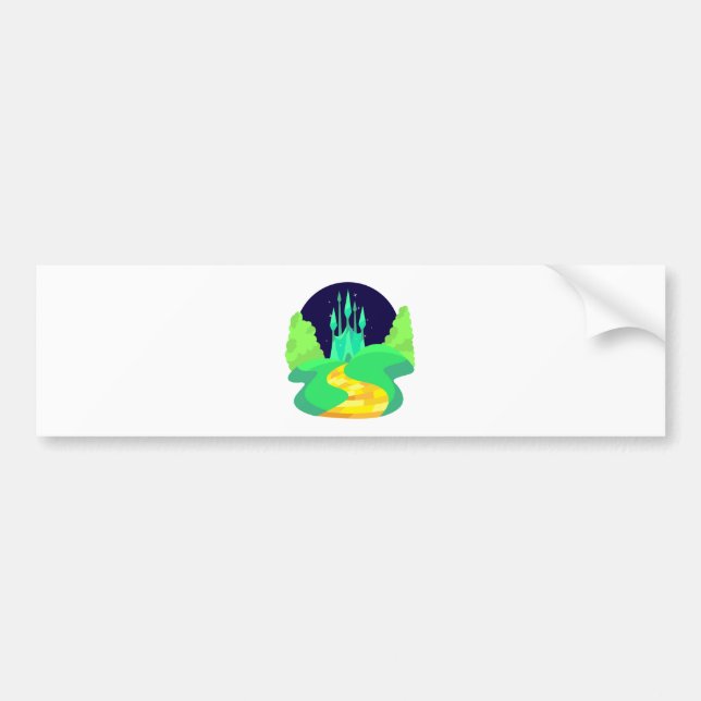 yellow brick road bumper sticker (Front)