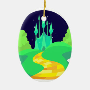 yellow brick road ceramic ornament