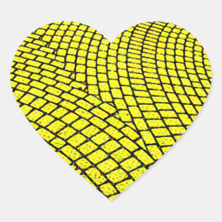 Yellow Brick Road Heart Sticker