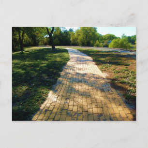 yellow brick road nature walk postcard