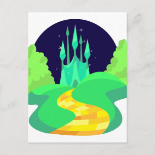 yellow brick road postcard