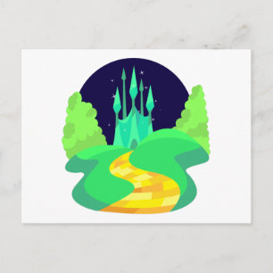 yellow brick road postcard
