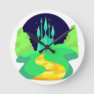yellow brick road round clock