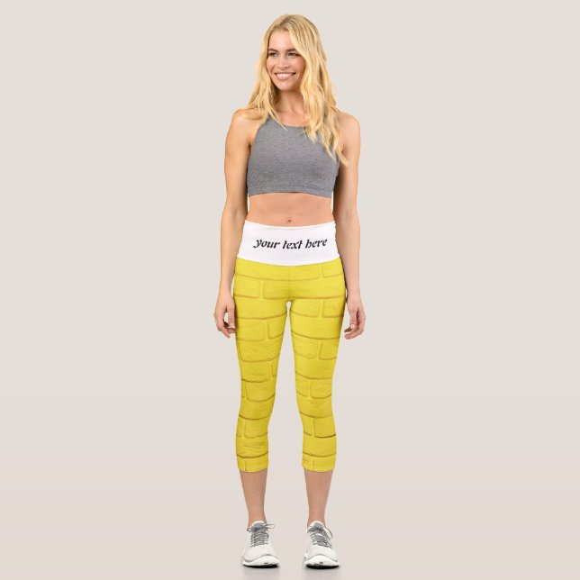 yellow brick wall capri leggings (Front)