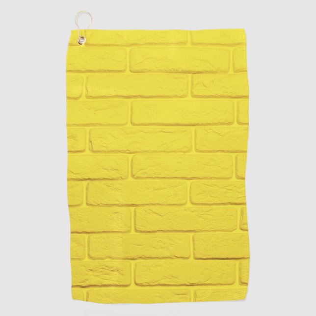 yellow brick wall golf towel (Front)
