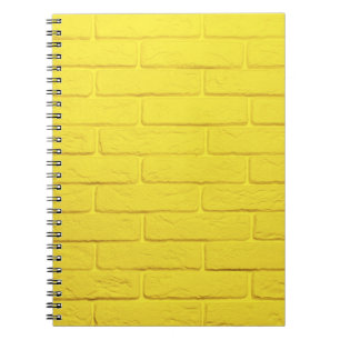 yellow brick wall notebook