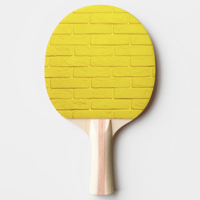 yellow brick wall ping pong paddle (Front)