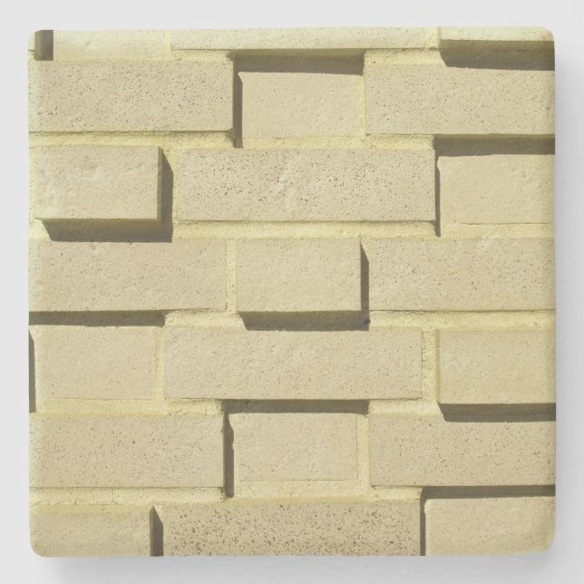 Yellow Brick Wall Square coaster (Front)
