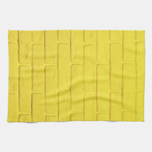 yellow brick wall tea towel