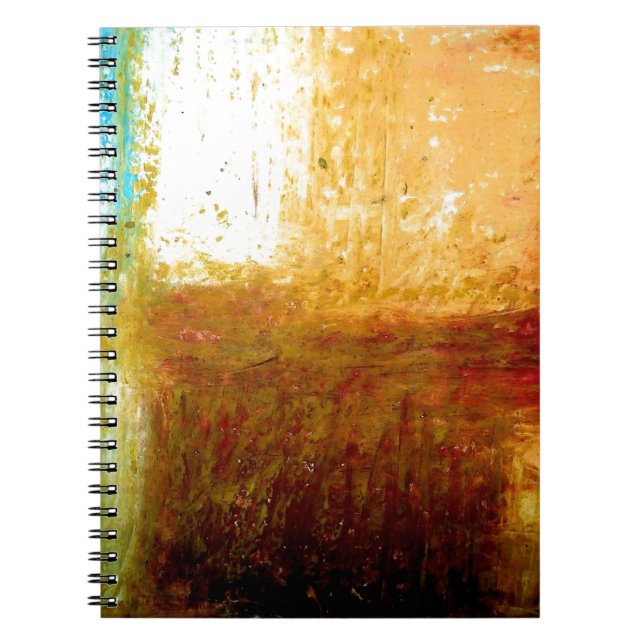 Yellow Brown Abstract Notebook (Front)