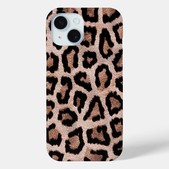 Yellow Brown Black Leopard Animal Case-Mate iPhone Case (Back)