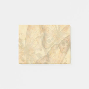 Yellow Brown Butterfly Post-it Notes