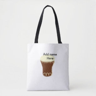 Yellow brown drum watercolor add name hand-drawn s tote bag