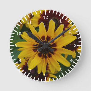 Yellow Brown Flower clock