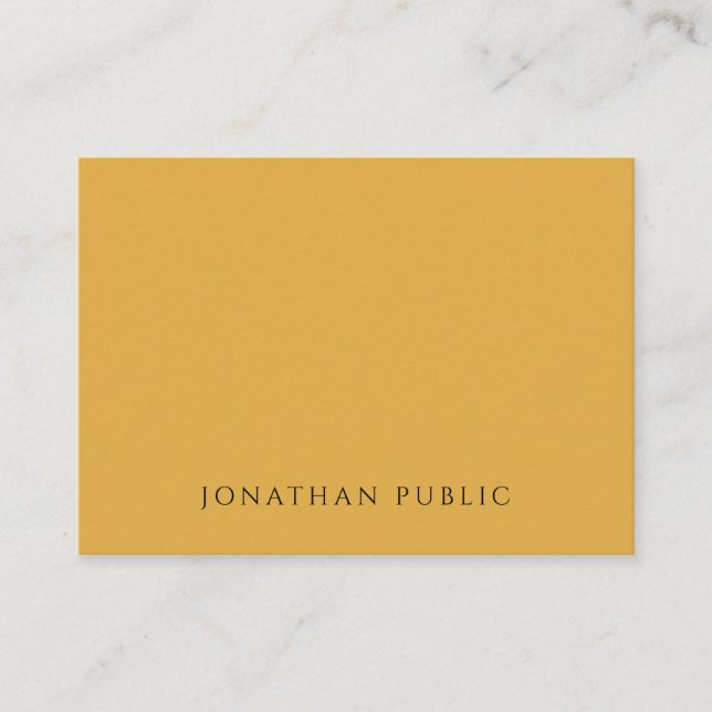 Yellow Brown Red Minimalist Trend Colours Modern Business Card (Front)