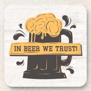 Yellow brown retro coaster