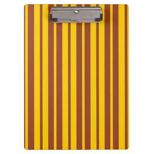 Yellow Brown Stylish Stripes Pattern Design Clipboard