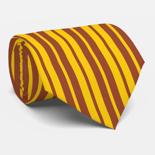 Yellow Brown Stylish Stripes Pattern Design  Tie