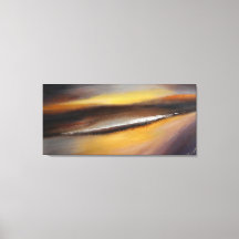 Yellow Brown Sunset Canvas Print