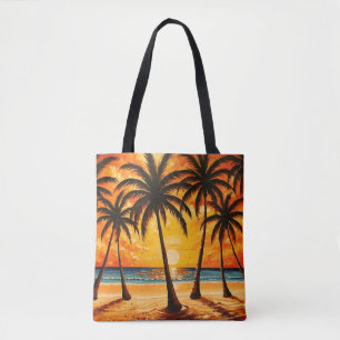 Yellow Brown Tropical Paradise  Tote Bag