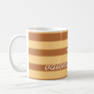 Yellow - Brown Valentine's Day Coffee Mug