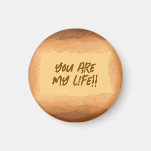 Yellow - Brown Valentine's Day Magnet