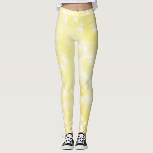 Yellow Bubbles Leggings (Front)